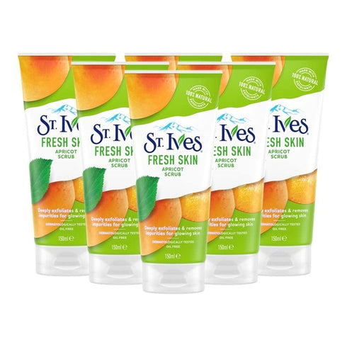 St. Ives Fresh Skin Invigorating Apricot Face Scrub 6 x 150ml